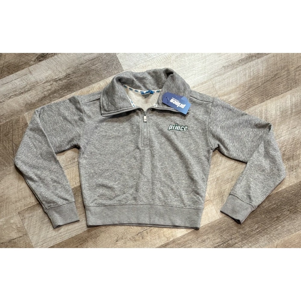 Prince Pickleball Sweatshirt Gray 1/4 Zip Womens XS